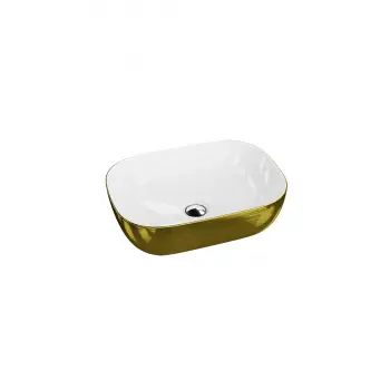 Umywalka nablatowa 39cm - Lavita Costa Brushed Gold